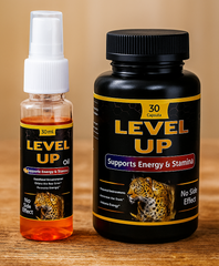 Ayurvedic Stamina & Energy Booster for Men - Herbal Gold Capsules & 30ml Vitality Oil | Natural Strength, Vitality & Performance Enhancer
