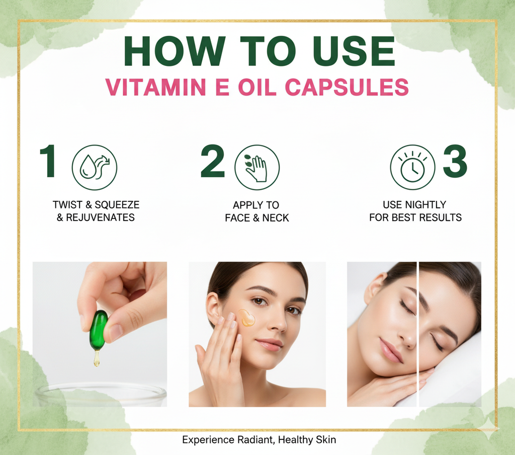 product  Vitamin E Capsules for Face and Hair - Glowing Skin Treatment, Pack of 150