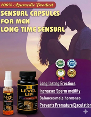 Ayurvedic Stamina & Energy Booster for Men - Herbal Gold Capsules & 30ml Vitality Oil | Natural Strength, Vitality & Performance Enhancer