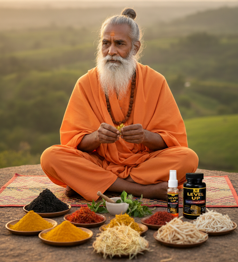 Ayurvedic Stamina & Energy Booster for Men - Herbal Gold Capsules & 30ml Vitality Oil | Natural Strength, Vitality & Performance Enhancer